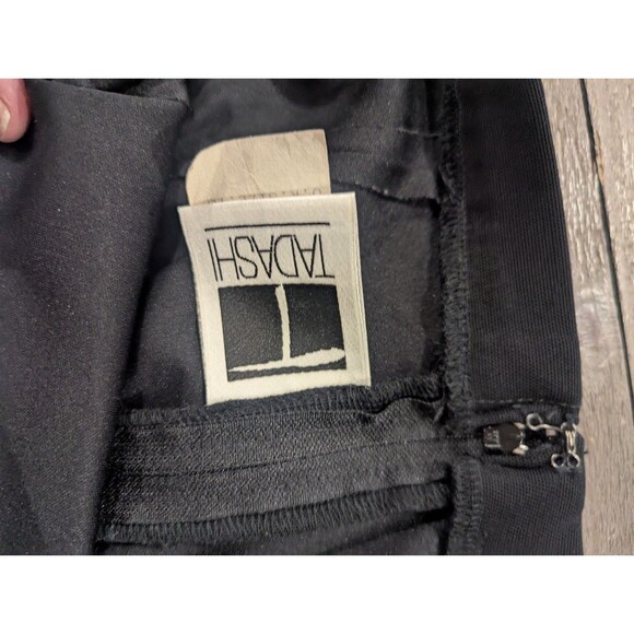 Tadashi Shoji Women Black Sheer Maxi Skirt Lined Sz 16 Vntg Evening Formal Party - Picture 3 of 4